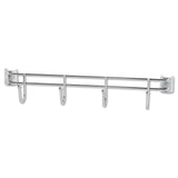 Alera® Hook Bars For Wire Shelving, Four Hooks, 18" Deep, Silver, 2 Bars/Pack (ALESW59HB418SR) Pack of 2