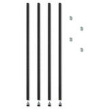 Alera® Stackable Posts For Wire Shelving, 36 "High, Black, 4/Pack (ALESW59PO36BL) Pack of 4