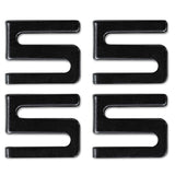 Alera® Wire Shelving S Hooks, Metal, Black, 4 Hooks/Pack (ALESW59SHBL) Each
