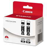 Canon® 4530B007AA (PGI-225) Ink, Black, 2/Pack (CNM4530B007) Pack of 2