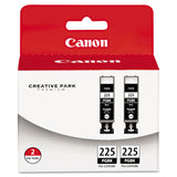 Canon® 4530B007AA (PGI-225) Ink, Black, 2/Pack (CNM4530B007) Pack of 2