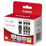 Canon® 4530B008AA (PGI-225, CLI-226) Ink, Cyan/Magenta/Pigment Black/Yellow, 4/Pack (CNM4530B008) Pack of 4