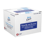 dyna Care Personal Razor Single Edge Twin Blade NonSterile Disposable (826659_BX) 50/BX