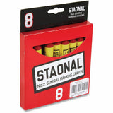 Crayola Staonal Marking Crayon, 5" x 0.6" Diameter, Red, 8/Box (CYO520002038) Box of 8