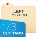 Pendaflex Essentials 1/3 Tab Cut Letter Top Tab File Folder, 8 1/2" x 11", 3/4" Expansion,, Manila, 100/Box (PFX752131) Box of 100