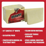 Brawny Professional Disposable Dusting Cloths, 24" x 17", Yellow, 50/Pack (GPC29616PK) Pack of 50