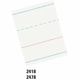 Pacon Multi-Program Handwriting Papers, 500 Sheets, 1.13" Ruled, Unruled Margin, 10 1/2" x 8", White Paper (PAC2418) 1 Ream