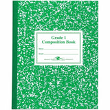 Roaring Spring Grade School Ruled Composition Book, Grade 1 Manuscript Format, Green Marble Cover, (50) 9.75 x 7.75 Sheets (ROA77920) Each