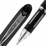 uniball Jetstream Ballpoint Pens, Refillable, Black Ink, Pigment-based, Black Stainless Steel Barrel, 12/Dozen (UBC33921DZ) Case of 12