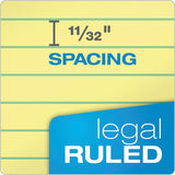 TOPS The Legal Rule Writing Pads, Legal, 50 Sheets, Canary, 12/Dozen (TOP7572) 1 Dozen