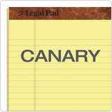TOPS The Legal Rule Writing Pads, Legal, 50 Sheets, Canary, 12/Dozen (TOP7572) 1 Dozen