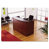 Alera® Alera Valencia Series Reception Desk with Transaction Counter, 71" x 35.5" x 29.5" to 42.5", Mahogany (ALEVA327236MY) Each
