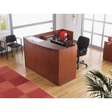 Alera® Alera Valencia Series Reception Desk with Transaction Counter, 71" x 35.5" x 29.5" to 42.5", Medium Cherry (ALEVA327236MC) Each