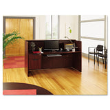 Alera® Alera Valencia Series Reception Desk with Transaction Counter, 71" x 35.5" x 29.5" to 42.5", Mahogany (ALEVA327236MY) Each