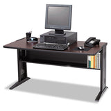 Safco® Computer Desk with Reversible Top, 47.5" x 28" x 30", Mahogany/Medium Oak/Black (SAF1931) Each