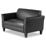 Alera® Alera Reception Lounge Furniture, Loveseat, 55.5w x 31.5d x 33.07h, Black (ALERL22LS10B) Each
