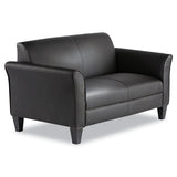 Alera® Alera Reception Lounge Furniture, Loveseat, 55.5w x 31.5d x 33.07h, Black (ALERL22LS10B) Each