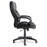 Alera® Alera Fraze Series Executive High-Back Swivel/Tilt Bonded Leather Chair, Supports 275 lb, 17.71" to 21.65" Seat Height, Black (ALEFZ41LS10B) Each