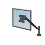 Fellowes® Designer Suites Flat Panel Monitor Arm, 180 Degree Rotation, 45 Degree Tilt, 360 Degree Pan, Black, Supports 20 lb (FEL8038201) Each