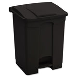 Safco® Large Capacity Plastic Step-On Receptacle, 17 gal, Plastic, Black (SAF9922BL) Each