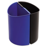 Safco® Desk-Side Recycling Receptacle, 7 gal, Plastic, Black/Blue (SAF9928BB) Each