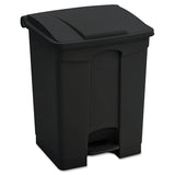 Safco® Large Capacity Plastic Step-On Receptacle, 23 gal, Plastic, Black (SAF9923BL) Each
