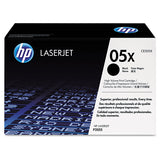 HP HP 05X, (CE505X) High-Yield Black Original LaserJet Toner Cartridge (HEWCE505X) Each