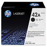 HP HP 42A, (Q5942A) Black Original LaserJet Toner Cartridge (HEWQ5942A) Each