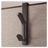 Universal® Recycled Cubicle Double Coat Hook, Plastic, Charcoal (UNV08607) Each