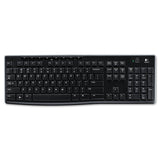 Logitech® K270 Wireless Keyboard, USB Unifying Receiver, Black (LOG920003051) Each
