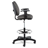Alera® Alera Interval Series Swivel Task Stool, Supports 275 lb, 23.93" to 34.53" Seat Height, Graphite Gray Seat/Back, Black Base (ALEIN4641) Each
