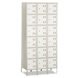 Safco® Three-Column Box Locker, 36w x 18d x 78h, Two-Tone Gray (SAF5527GR) Each