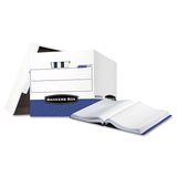 Bankers Box® DATA-PAK Storage Boxes, Letter Files, 13.75" x 17.75" x 13", White/Blue, 12/Carton (FEL00648) Carton of 12