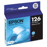 Epson® T126220-S (126) DURABrite Ultra High-Yield Ink, Cyan (EPST126220S) Each