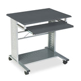 Safco® Empire Mobile PC Cart, 29.75" x 23.5" x 29.75", Anthracite/Silver (MLN945ANT) Each