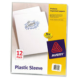 Avery® Clear Plastic Sleeves, Letter Size, Clear, 12/Pack (AVE72311) Box of 12