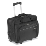 Targus® Rolling Laptop Case, 1200D Polyester, Fits Devices Up to 16", Polyester, 16.5 x 7.5 x 14, Black (TRGTBR003US) Each