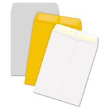 Quality Park™ Catalog Envelope, 28 lb Bond Weight Kraft, #10 1/2, Square Flap, Gummed Closure, 9 x 12, White, 100/Box (QUA41413) Box of 100
