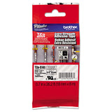 Brother P-Touch® TZe Extra-Strength Adhesive Laminated Labeling Tape, 0.7" x 26.2 ft, Black on Clear (BRTTZES141) Each