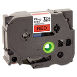 Brother P-Touch® TZe Standard Adhesive Laminated Labeling Tape, 0.94" x 26.2 ft, Black on Red (BRTTZE451) Each