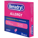 Benadryl® Allergy Relief 25 mg Strength Tablet 24 per Box (783320_CS) 576/CS