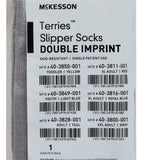 McKesson Terries™ Slipper Socks Unisex Adult 2X-Large Double Tread Single Patient Use Gray (558996_CS) 48/CS
