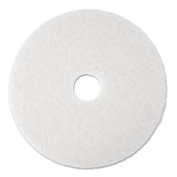 3M™ Low-Speed Super Polishing Floor Pads 4100, 13" Diameter, White, 5/Carton (MMM08477)