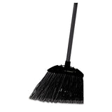Rubbermaid® Commercial Angled Lobby Broom, Poly Bristles, 35" Handle, Black (RCP637400BLA) Each