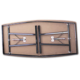 Barricks Economy Conference Folding Table, Boat, 96w x 36d x 30h, Walnut/Black (BRKECT368WA) Each