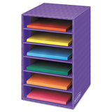 Bankers Box® Vertical Classroom Organizer, 6 Shelves, 11.88 x 13.25 x 18, Purple (FEL3381201) Each