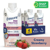 Ensure® Max Protein Nutrition Shake Oral Supplement Creamy Strawberry Flavor Liquid 11 oz. Reclosable Carton (1197423_PK) 4/PK