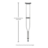 McKesson Underarm Crutches Tall Adult 5 Foot 10 Inch to 6 Foot 6 Inch User Height Aluminum Frame 350 lbs. Weight Capacity (1065232_CS) 8/CS