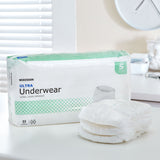 McKesson Ultra Unisex Adult Absorbent Underwear Pull On with Tear Away Seams Small Disposable Heavy Absorbency (884175_CS) 4/CS