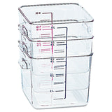 Rubbermaid® Commercial SpaceSaver Square Containers, 2 qt, 8.8 x 8.75 x 2.7, Clear, Plastic (RCP6302CLE) Each